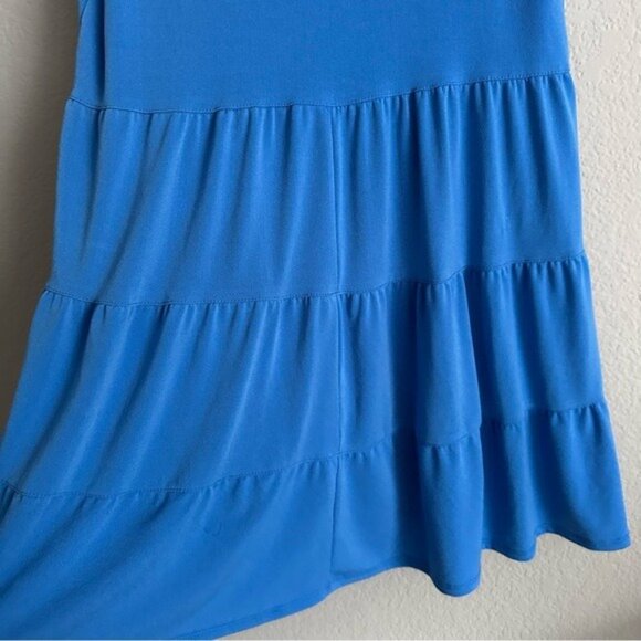 Green Envelope Blue Sleeveless Tiered Dress Size XL - Picture 10 of 12